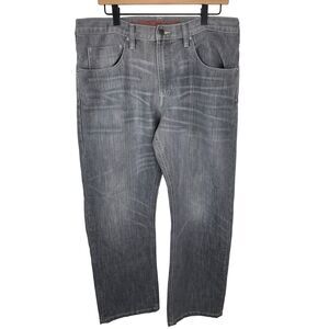 Lee Mens Vintage Slim Fit Jeans Size 36x30 Gray Denim 58% Cotton 42% Polyester